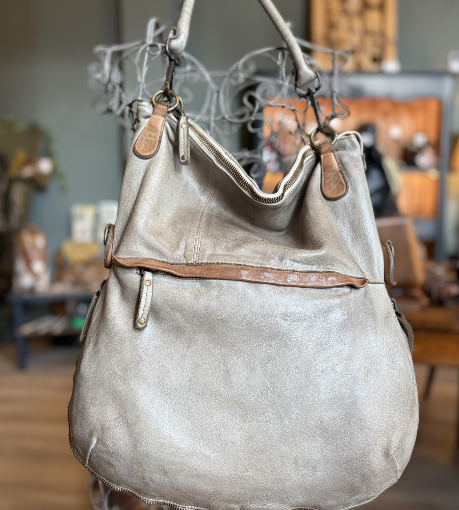 Borsa grande a spalla in pelle vintage rock Bayside BS493.