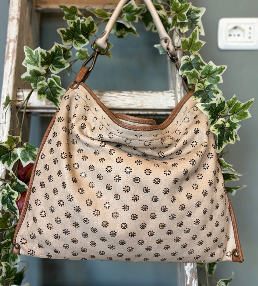 Borsa a sacca in pelle laserata Bayside BS713
