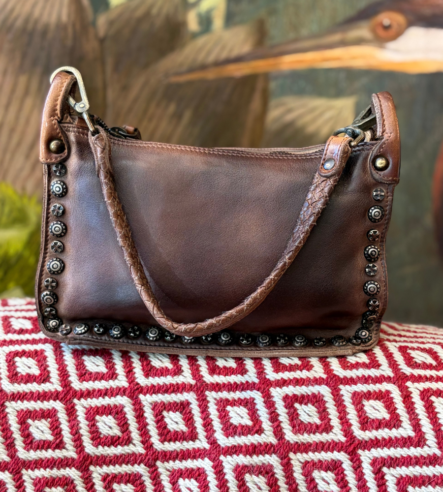 Borsa piccola in pelle con borchie Bayside BS813.